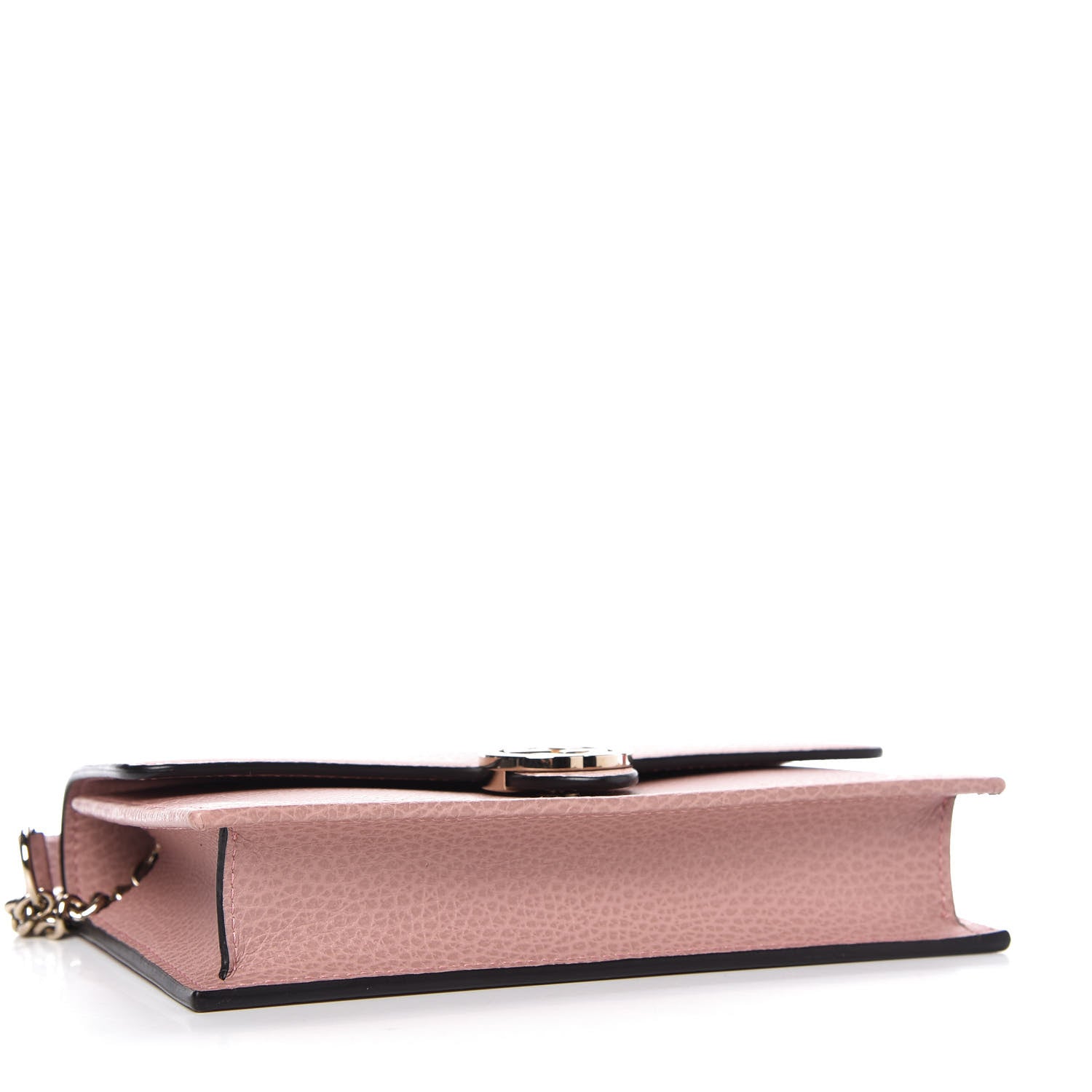 Gucci Dollar Calfskin Interlocking G Chain Wallet Soft Pink 4 of 12
