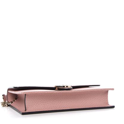 Gucci Dollar Calfskin Interlocking G Chain Wallet Soft Pink 4 of 12
