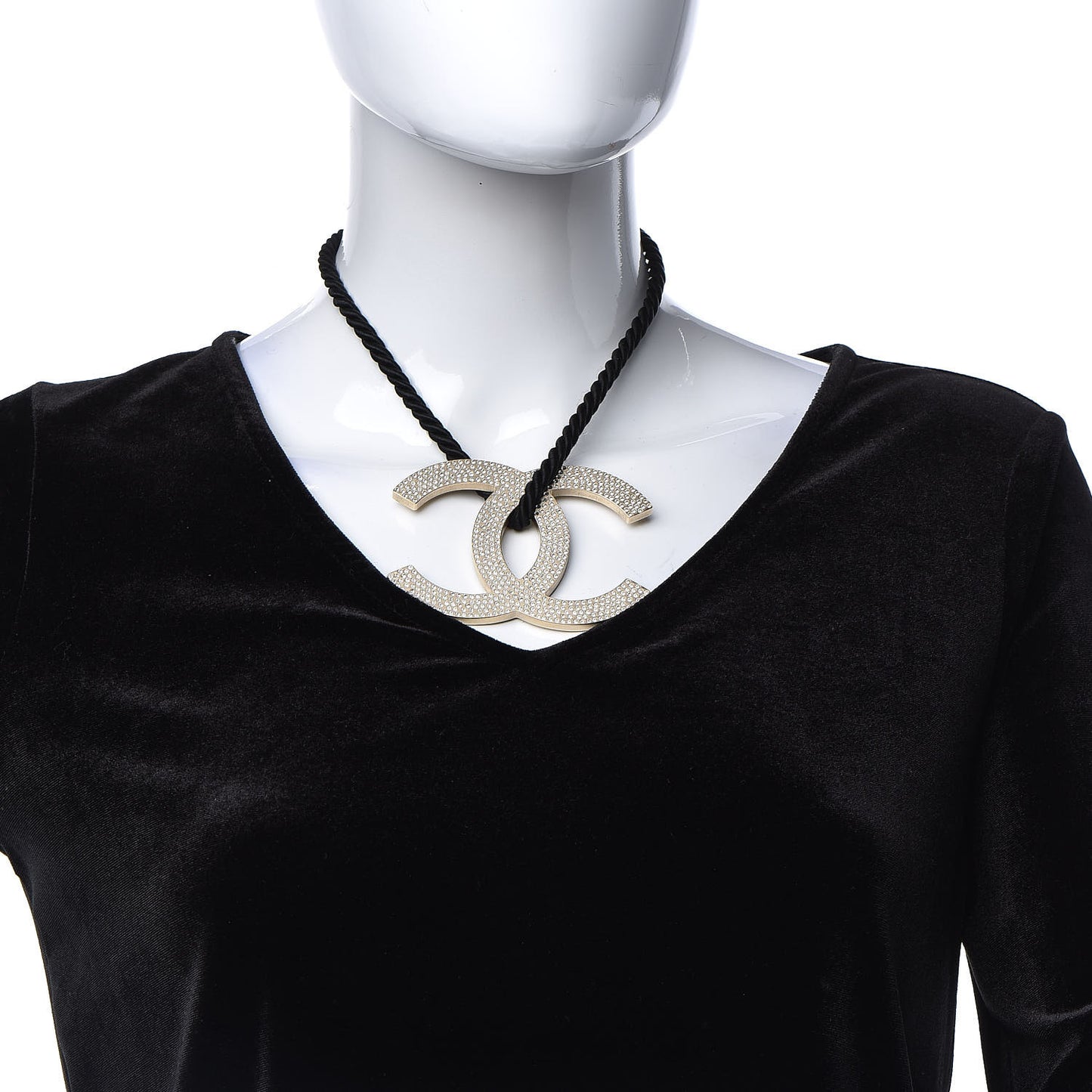 Crystal CC Rope Necklace