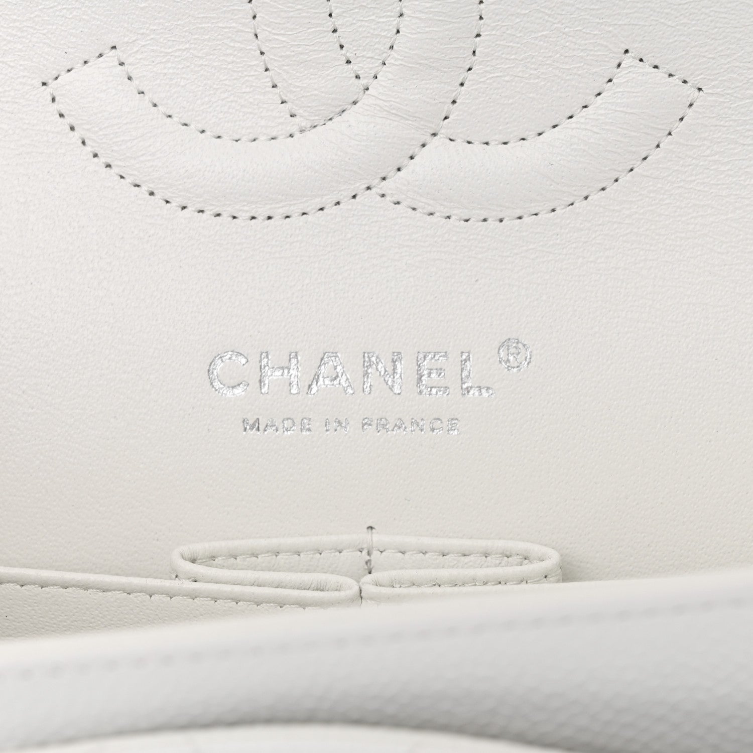 Chanel Caviar Quilted Medium Double Flap White 6 of 15