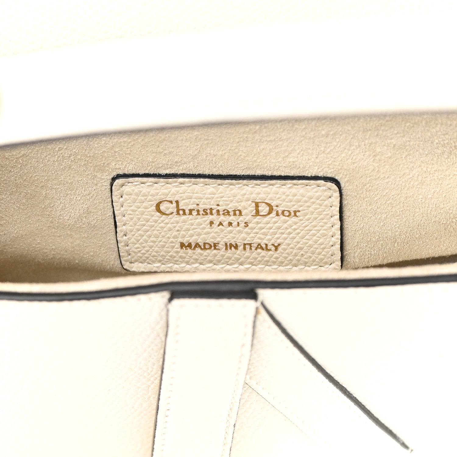 Christian Dior Grained Calfskin Mini Saddle Bag White 6 of 15