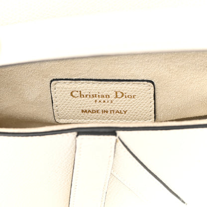 Christian Dior Grained Calfskin Mini Saddle Bag White 6 of 15