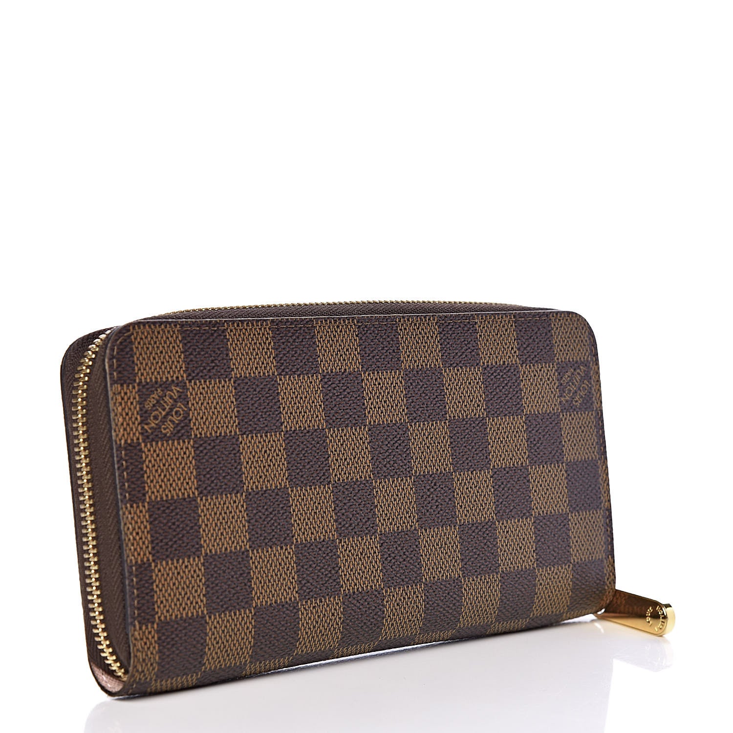 Louis Vuitton Damier Ebene Zippy Wallet Rose Ballerine 3 of 10