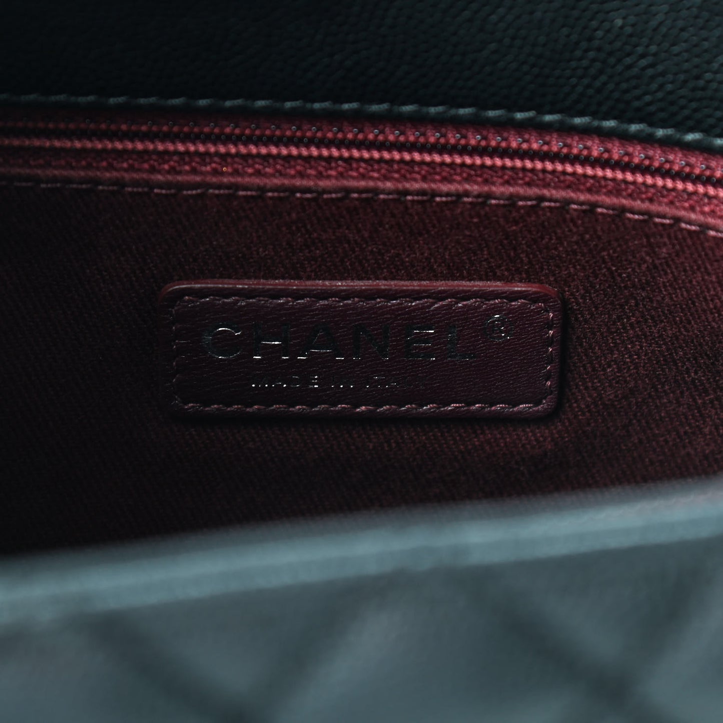 Caviar Quilted Medium Coco Handle Flap Black