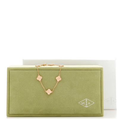 Van Cleef & Arpels 18K Rose Gold 6 Motifs Sweet Alhambra Bracelet 5 of 5