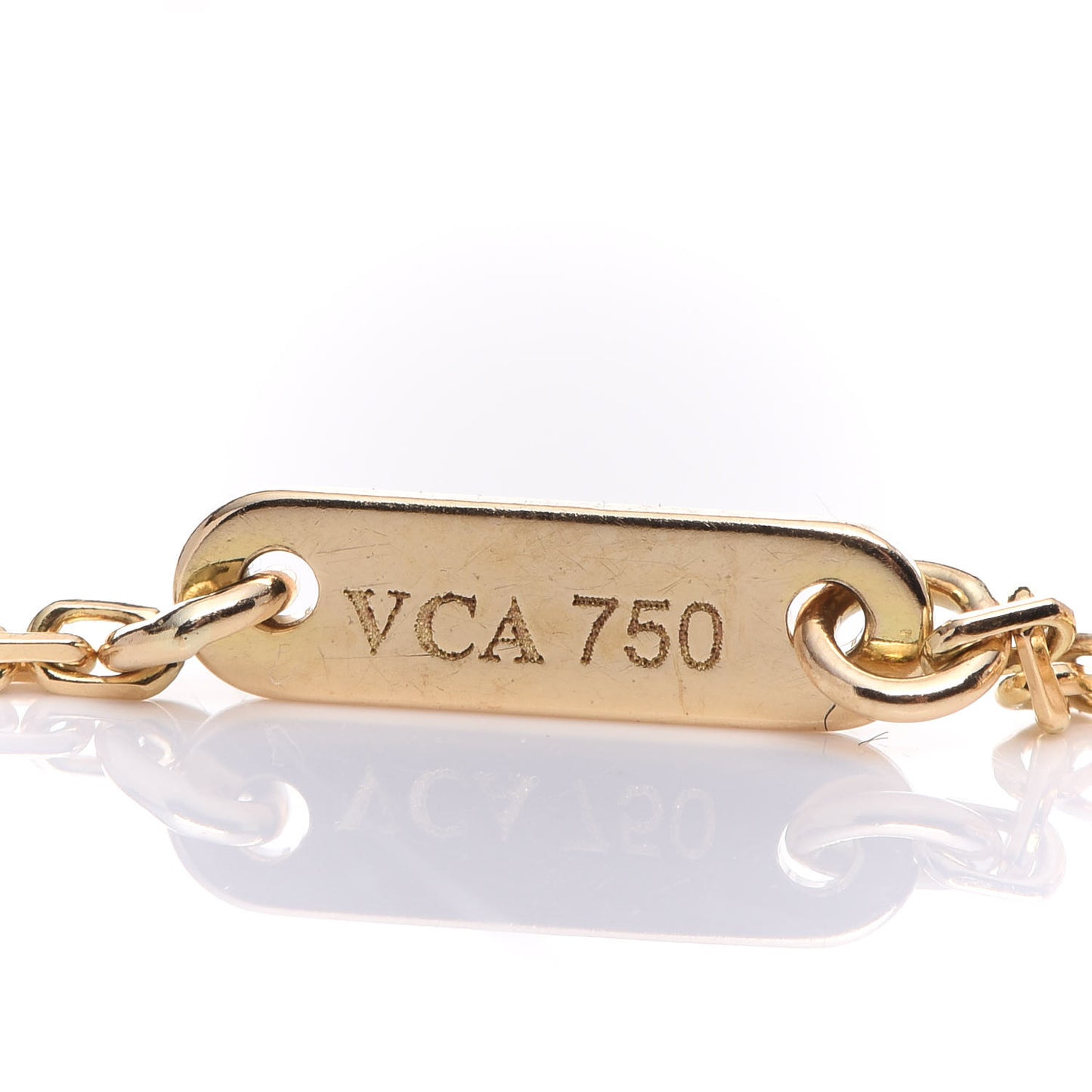 18K Yellow Gold Mother of Pearl Sweet Alhambra Bracelet