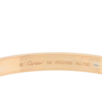 Cartier 18K Yellow Gold LOVE Bracelet 16 3 of 5