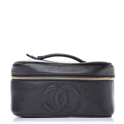 Chanel Caviar Vanity Cosmetic Case Black 1 of 8
