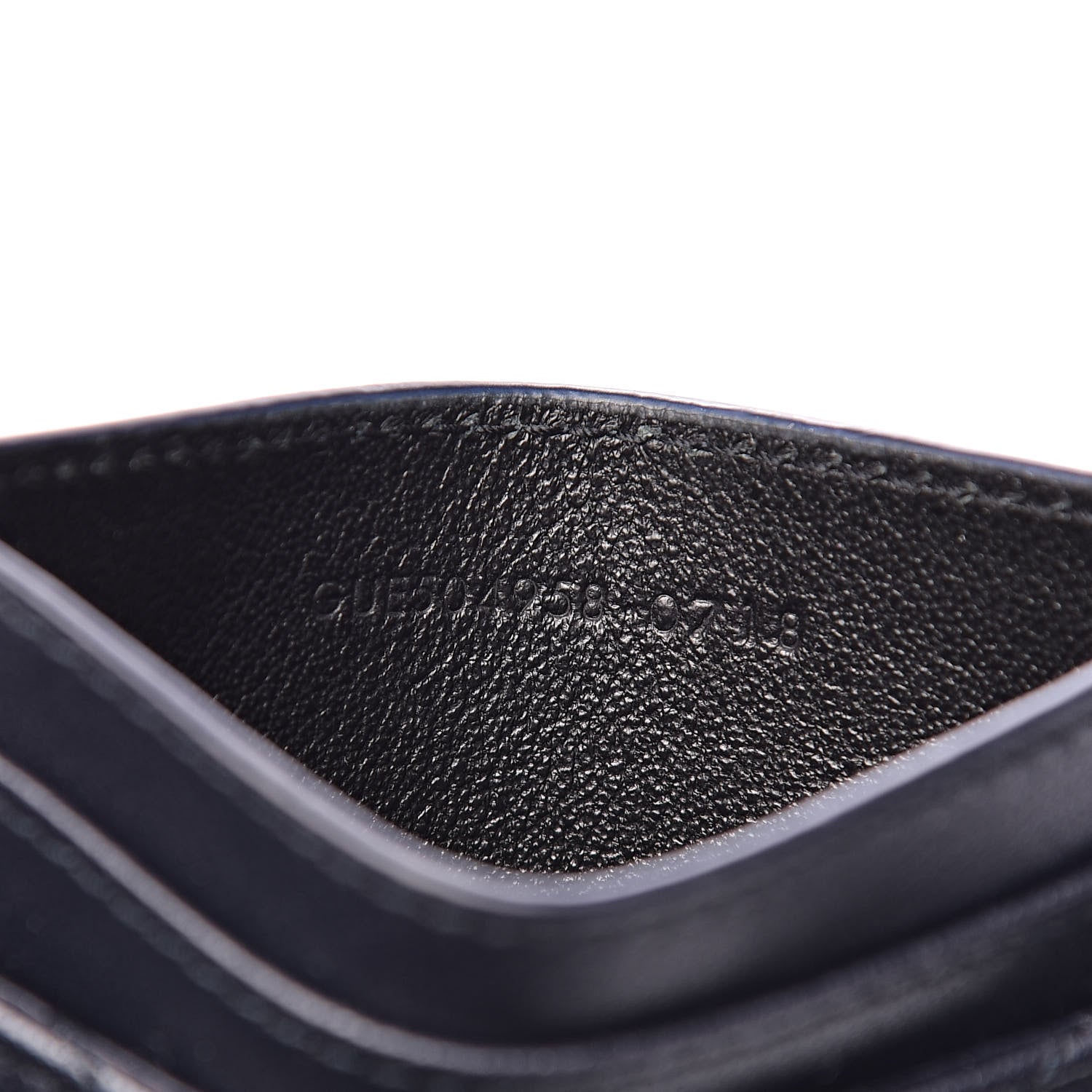 Saint Laurent Nappa Y Quilted Monogram LouLou Credit Card Case Deep Marine 7 of 8