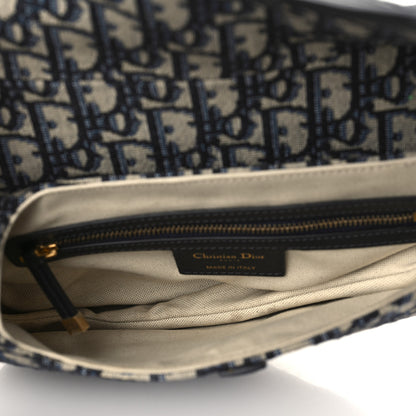 Christian Dior Oblique Saddle Bag Blue 5 of 9
