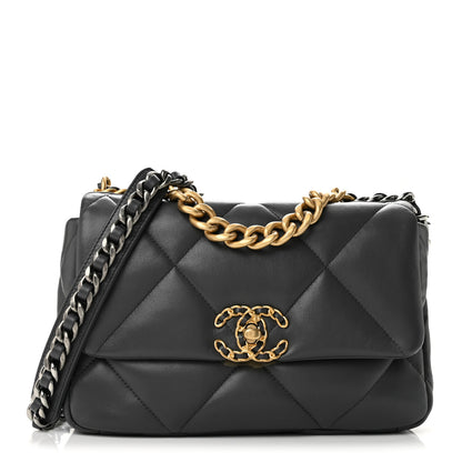 Chanel Lambskin Quilted Medium Chanel 19 Flap Dark Grey 1 of 10