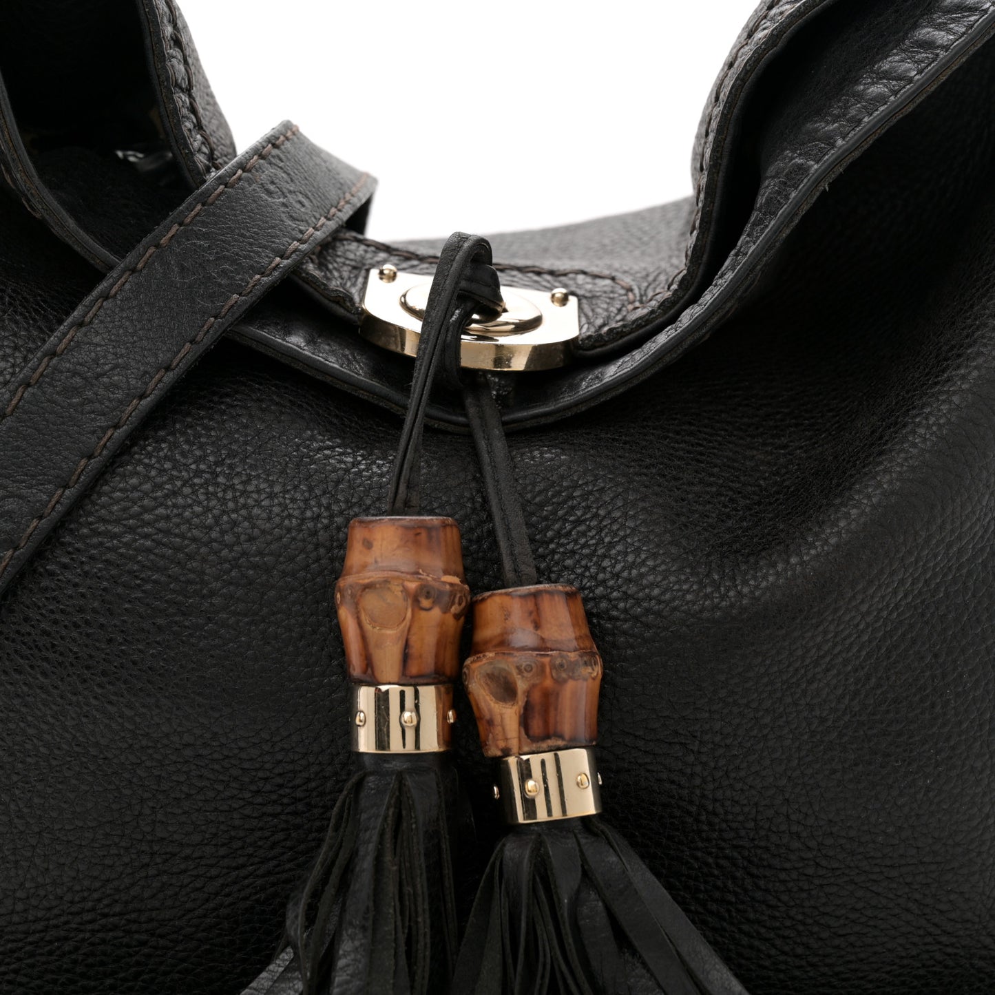 Calfskin Large Indy Top Handle Hobo Black