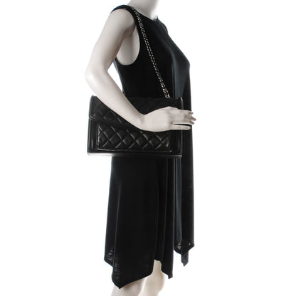 Chanel Lambskin Quilted Large Geometric Flap Black 2 of 10