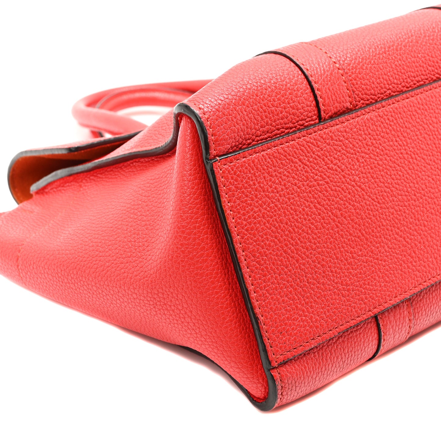 Classic Grain Small Bayswater Satchel Scarlet Red