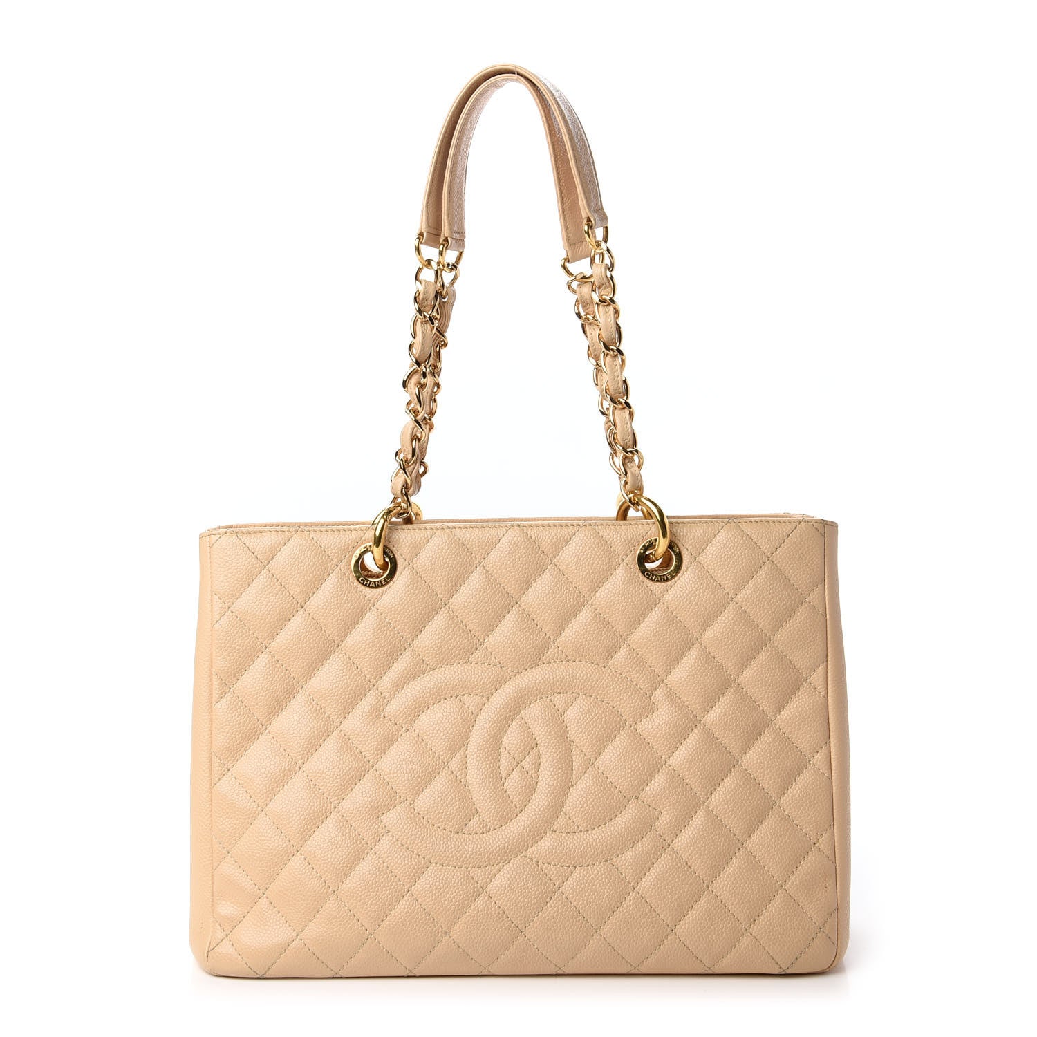 Chanel Caviar Quilted Grand Shopping Tote GST Beige Clair 1 of 10