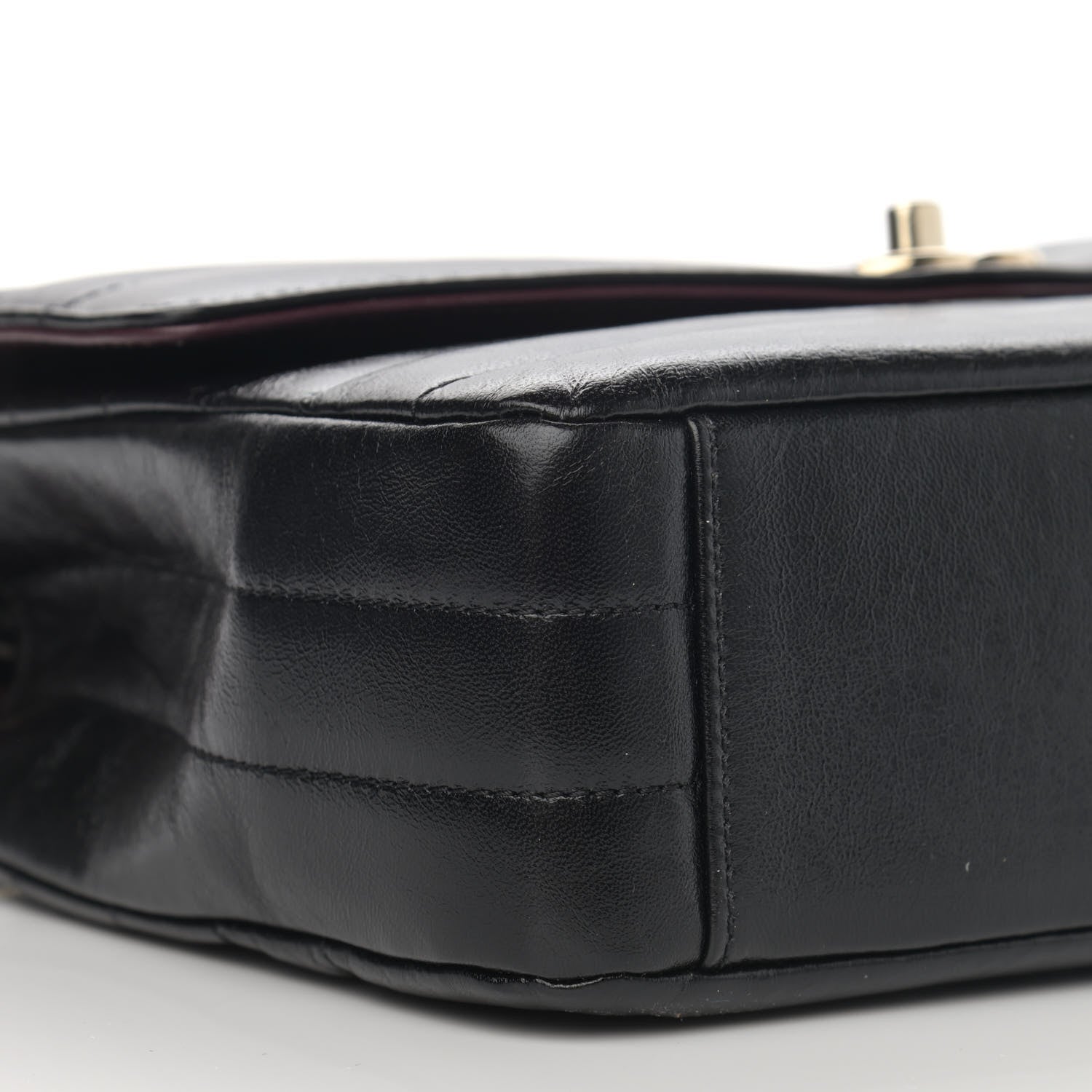 Chanel Shiny Lambskin Chevron Quilted Miroir Black 9 of 14