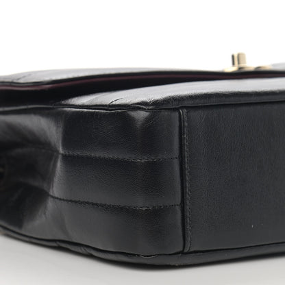 Chanel Shiny Lambskin Chevron Quilted Miroir Black 9 of 14