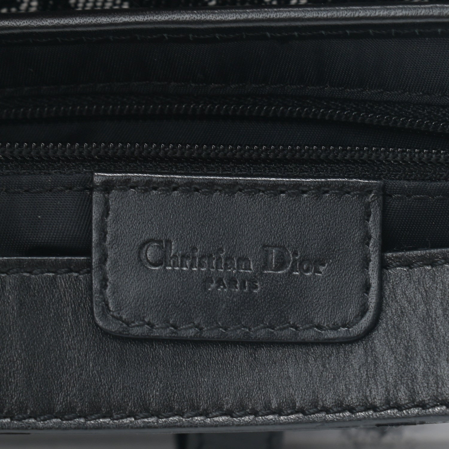 Christian Dior Monogram Saddle Bag Black 6 of 9
