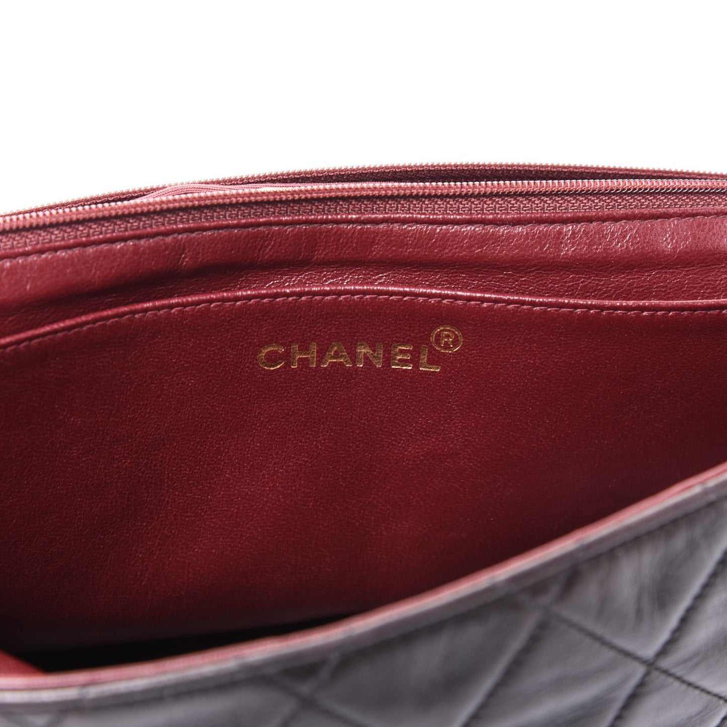 Lambskin Quilted Jumbo Single Flap Black