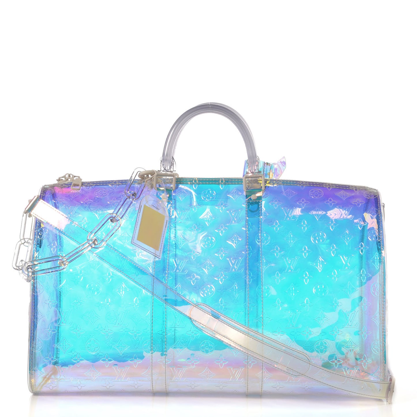 PVC Monogram Keepall Bandouliere 50 Iridescent Prism