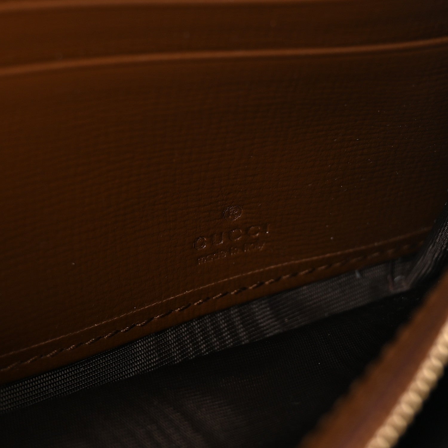 Gucci GG Supreme Monogram Azalea Calfskin Web Jackie 1961 Chain Wallet Beige Ebony Brown Sugar 6 of 10