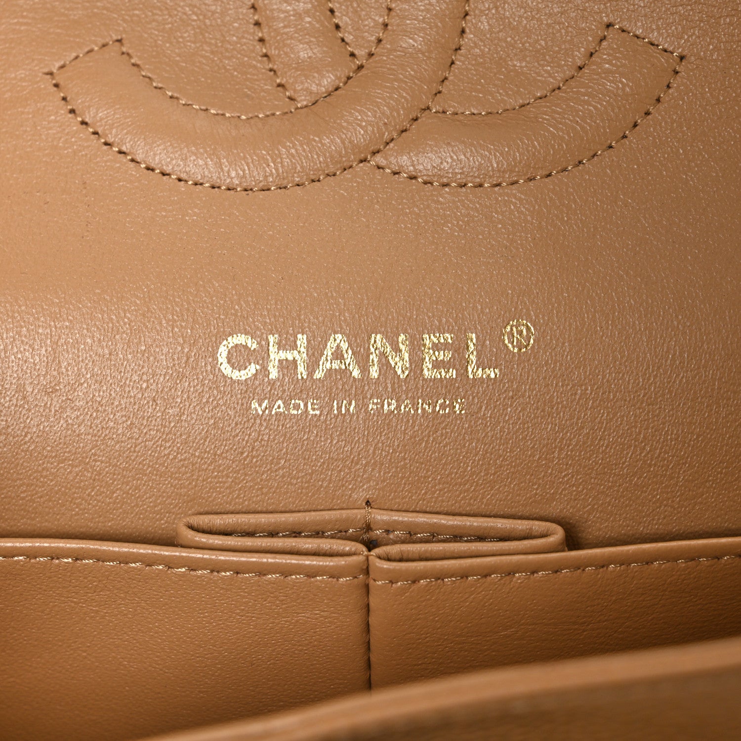 Chanel Caviar Quilted Medium Double Flap Beige 6 of 11