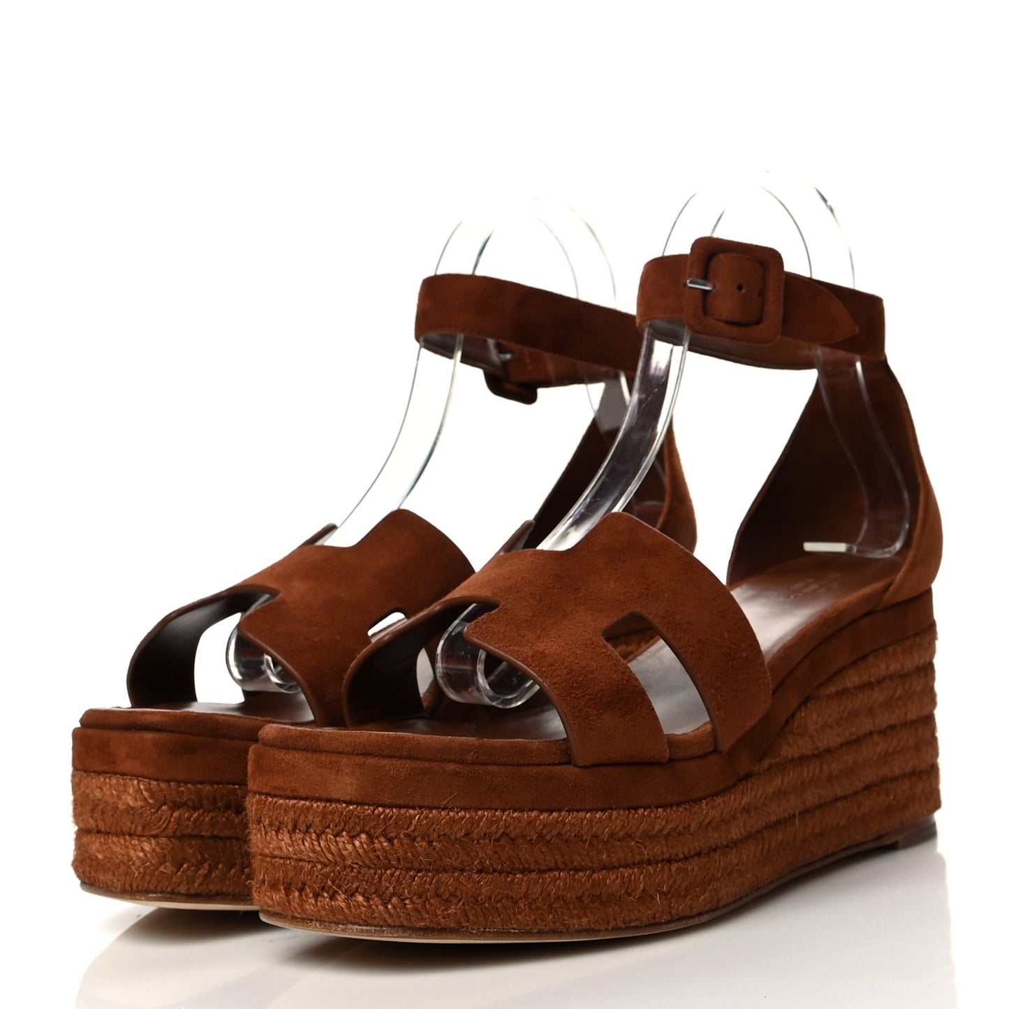 Suede Elda Espadrille Wedge Sandals 39 Gold