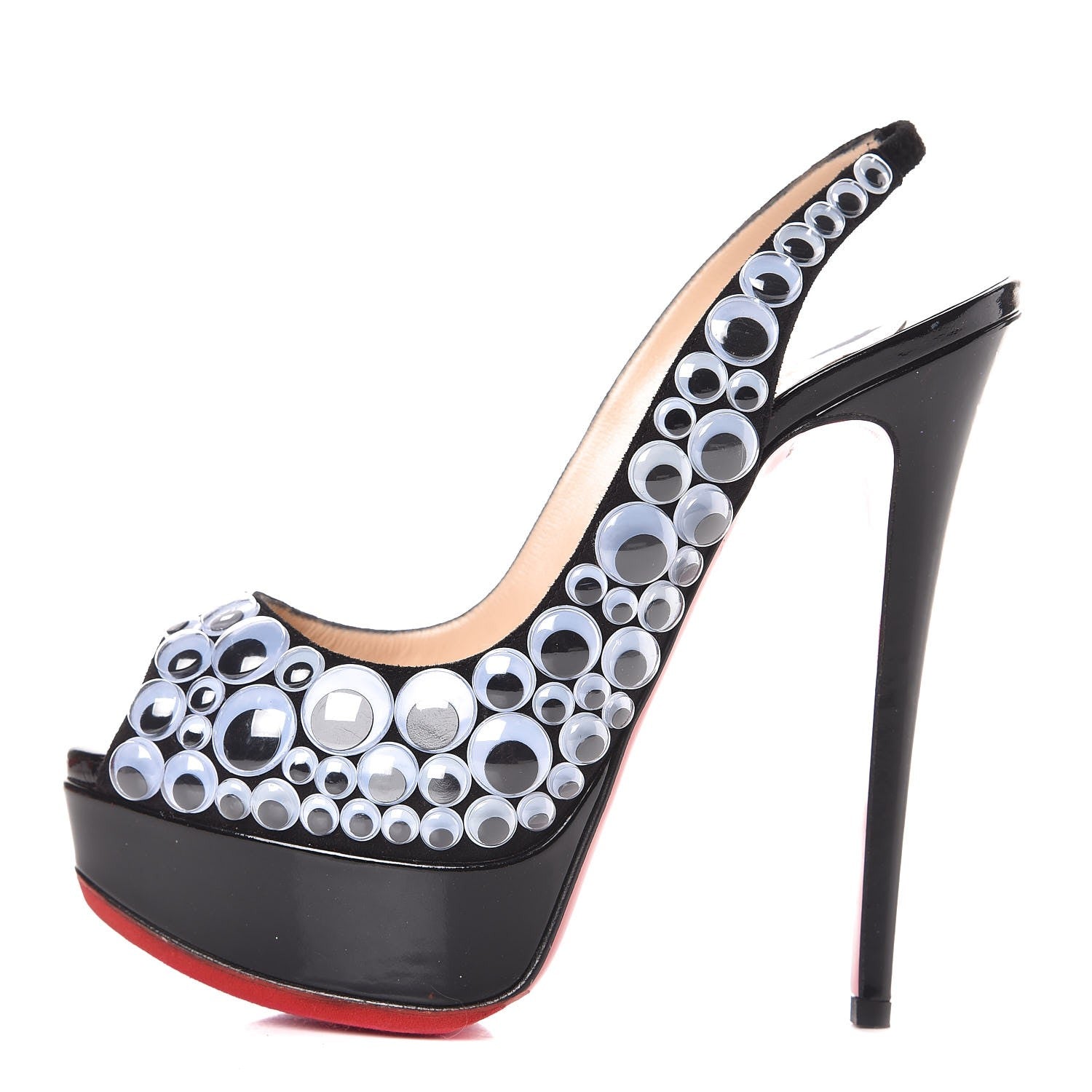 Christian Louboutin Patent Suede Deja Vu 150 Pumps 36 Black 1 of 12