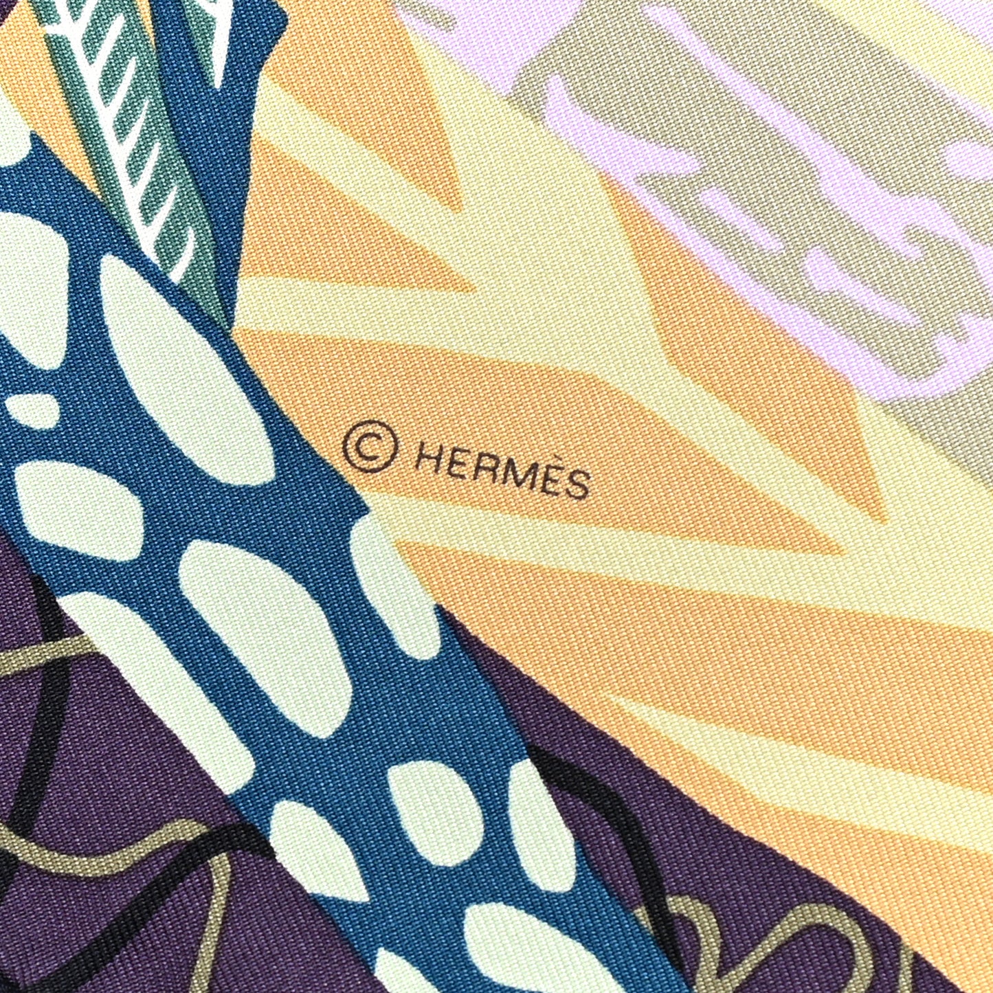 Silk En Liberte Scarf 90 Aubergine Vert Multicolore