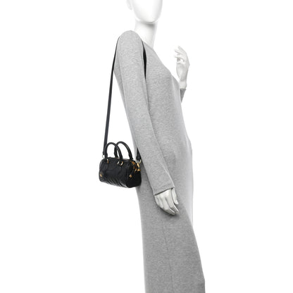 Christian Dior Calfskin Macrocannage Nano Groove 17 Bag Black 2 of 11