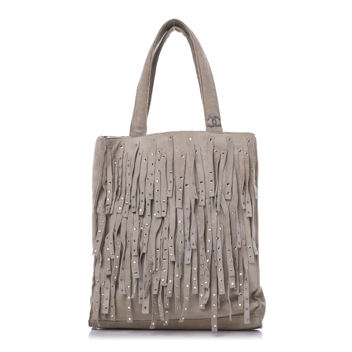 Chanel Suede Mini Fringe Tote Beige 1 of 13