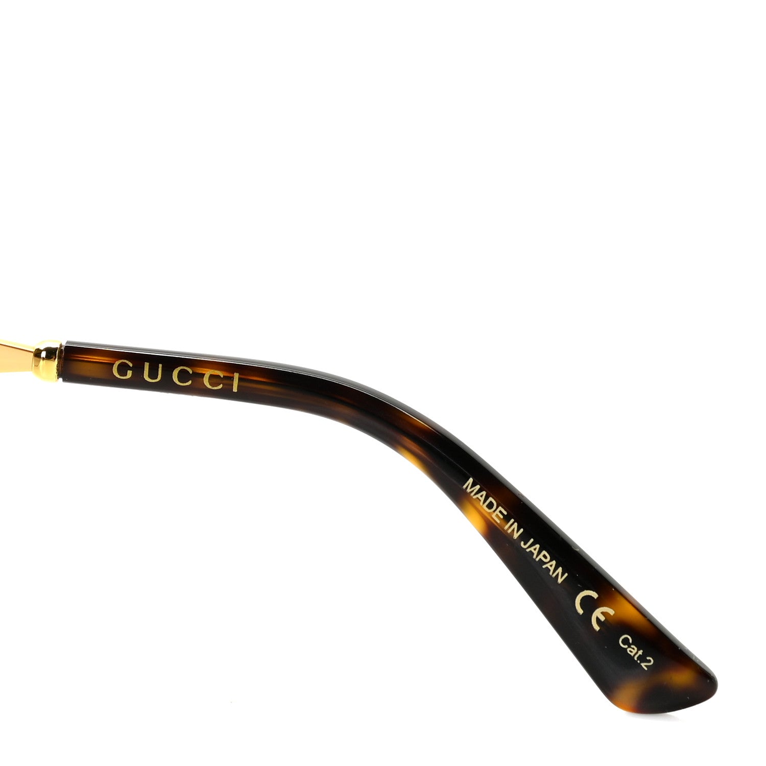 Gucci Metal Round Frame GG0595S Sunglasses Gold Brown 6 of 8