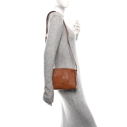 Bottega Veneta Lambskin Maxi Intrecciato Cassette Camera Bag Caramel 2 of 9