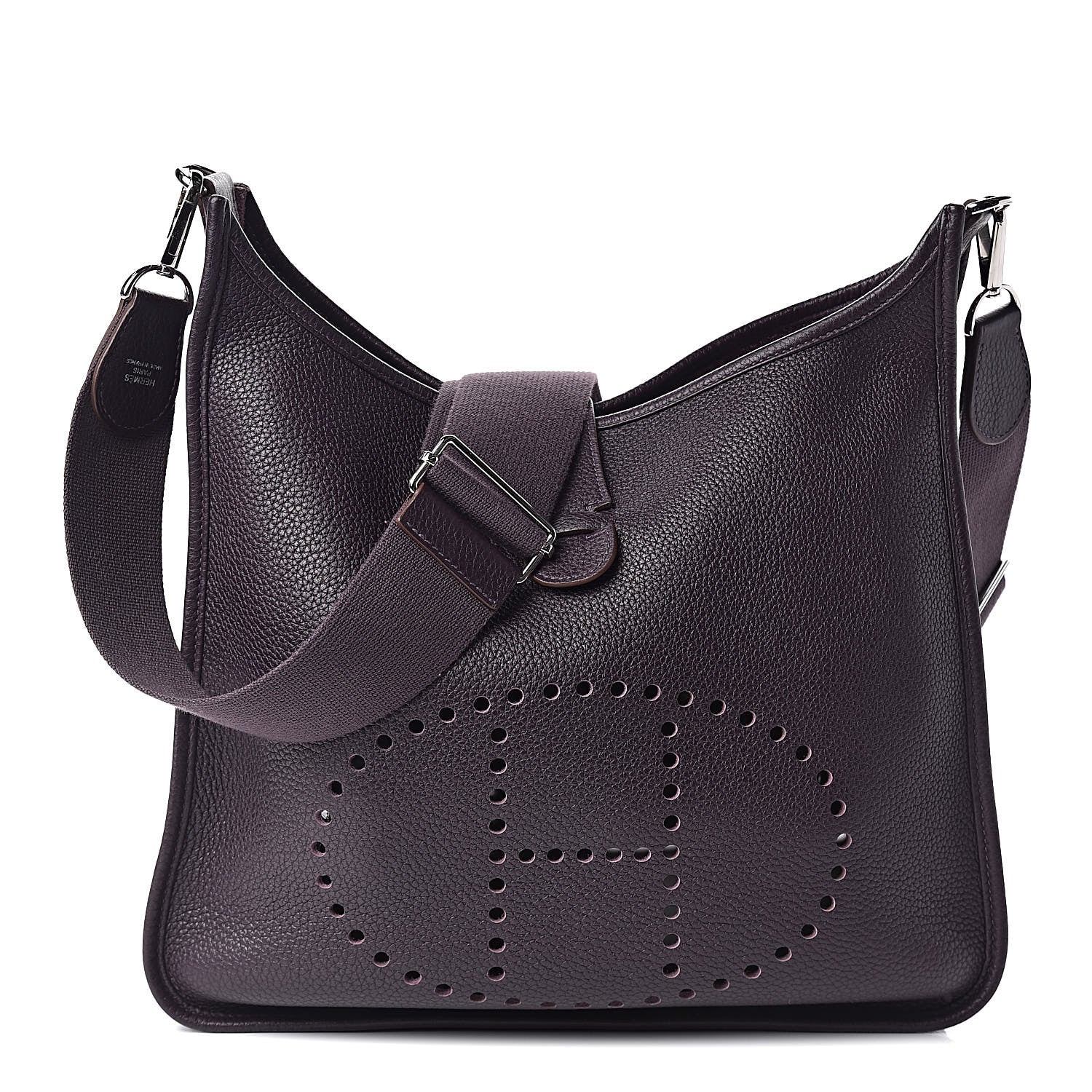Hermes Taurillon Clemence Evelyne III GM Raisin 1 of 10
