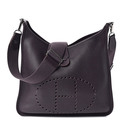 Hermes Taurillon Clemence Evelyne III GM Raisin 1 of 10