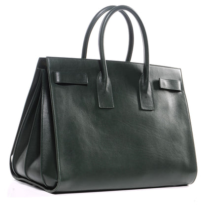 Saint Laurent Leather Large Sac de Jour Carryall Vert Anglais 3 of 7