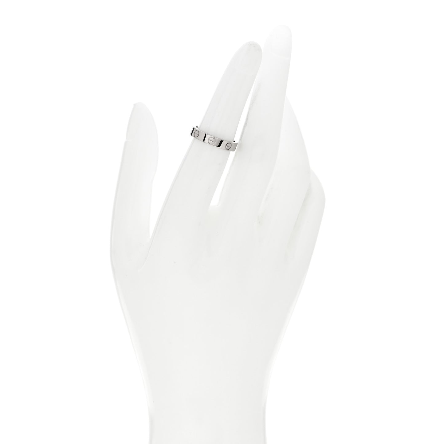 18K White Gold 3.5mm LOVE Wedding Band Ring 50 5.25