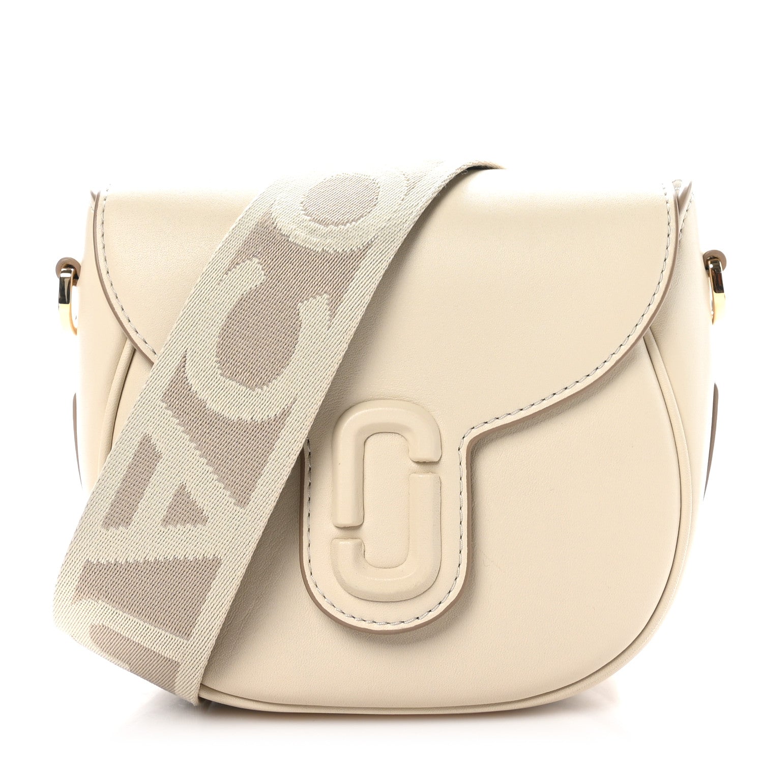 Marc Jacobs Calfskin Small The J Marc Saddle Cloud White 1 of 10