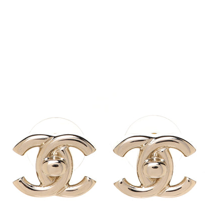 Chanel Metal CC Turnlock Earrings Gold 1 of 5