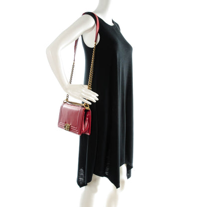 Chanel Glazed Calfskin Medium Boy Flap Red 2 of 7