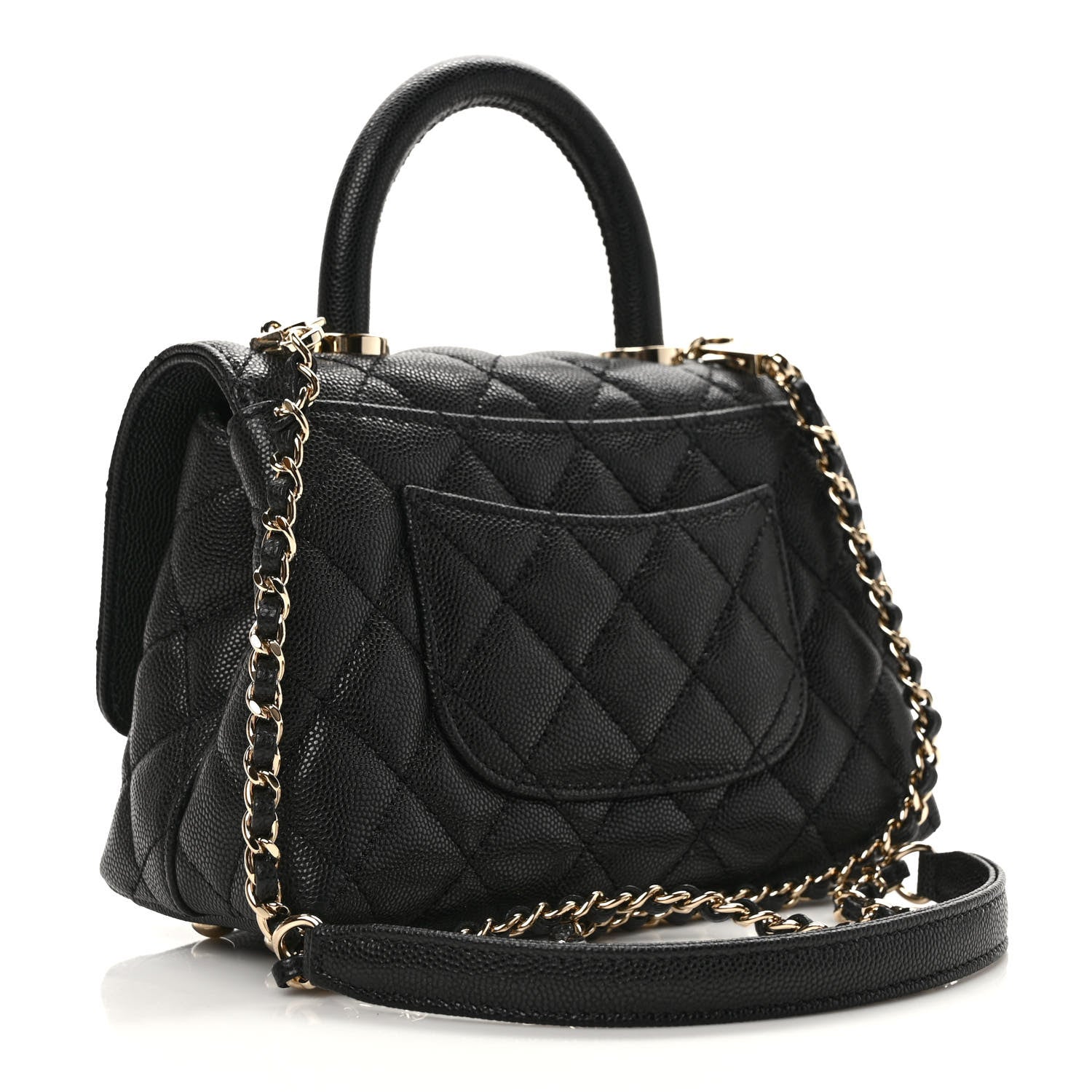 Chanel Caviar Quilted Extra Mini Coco Handle Flap Black 3 of 10