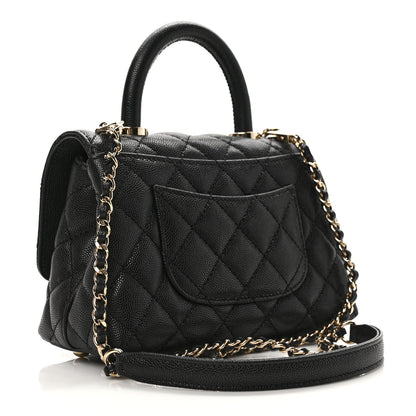 Chanel Caviar Quilted Extra Mini Coco Handle Flap Black 3 of 10