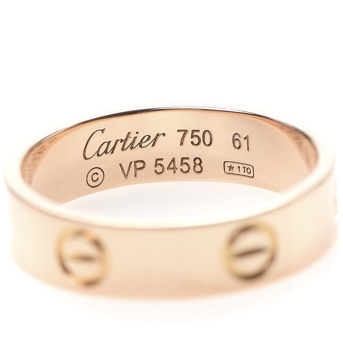 18K Pink Gold 5.5mm LOVE Ring 61 9.5