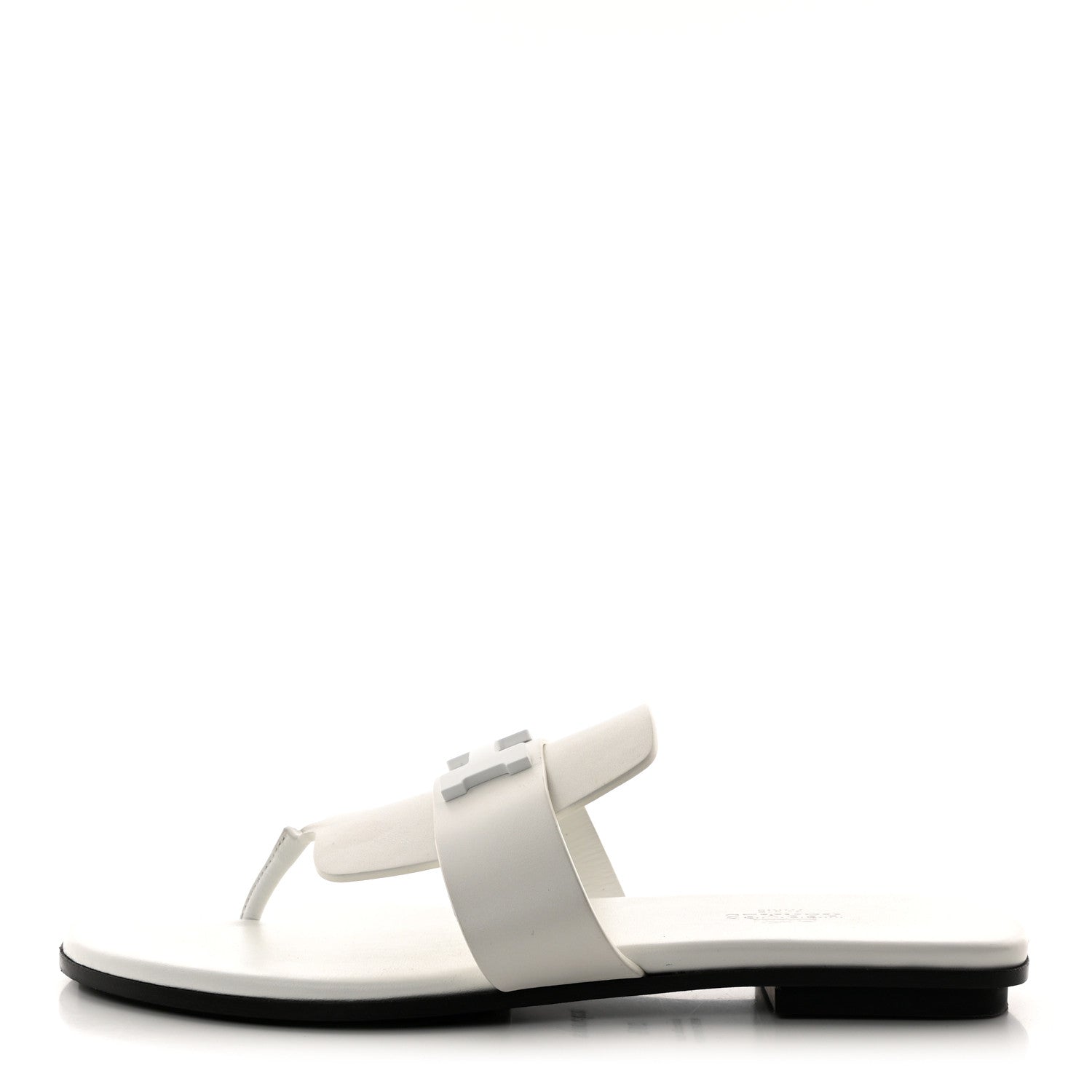 Hermes Calfskin Womens Galerie Sandals 38.5 White 1 of 9