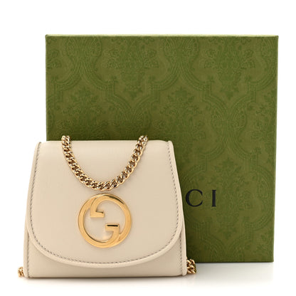 Gucci Roxy Calfskin Medium Blondie Chain Wallet Mystic White 12 of 12