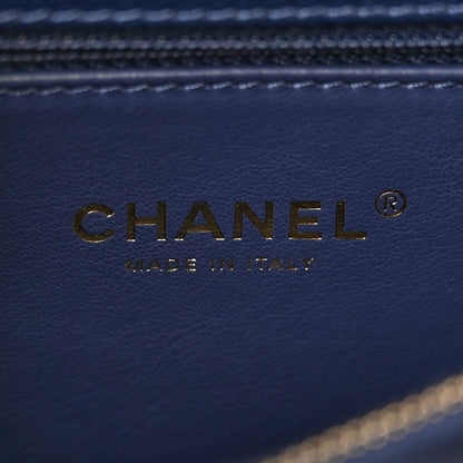 Chanel Caviar Quilted Small Coco Chain Handle Flap Navy Blue 6 of 10