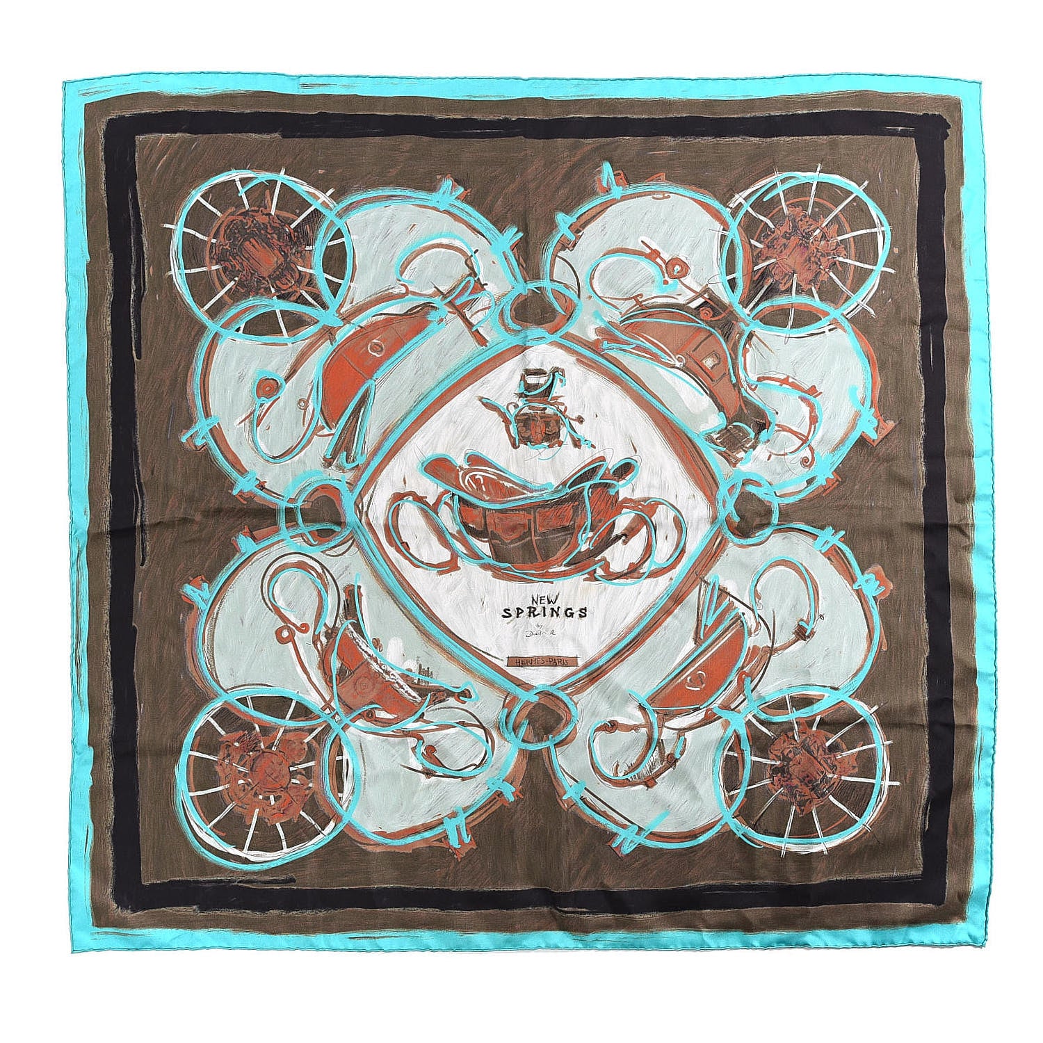 Hermes Silk New Springs Scarf 90 1 of 6