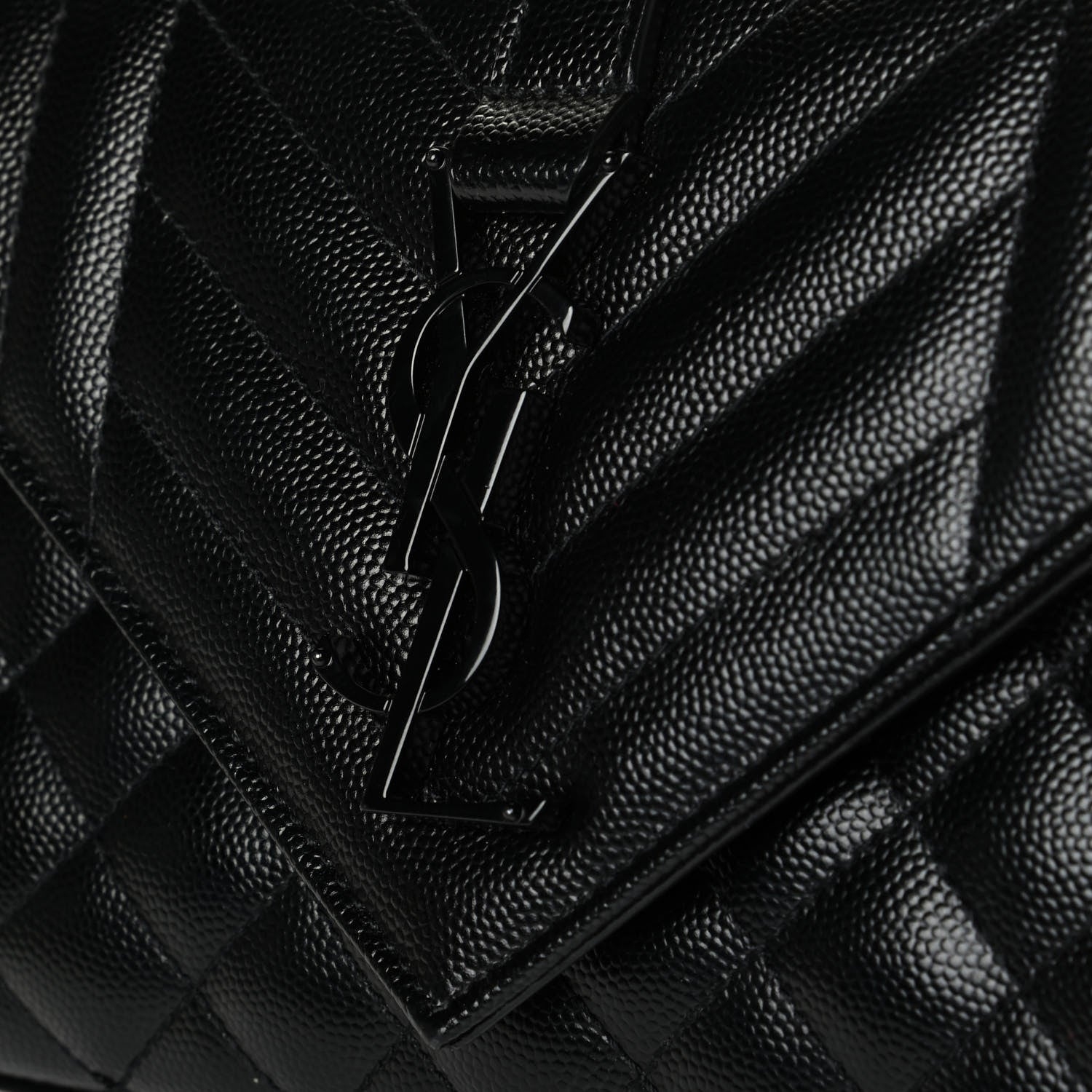 Saint Laurent Grain De Poudre Textured Mixed Matelasse Triquilt Small Monogram Satchel Black 7 of 7