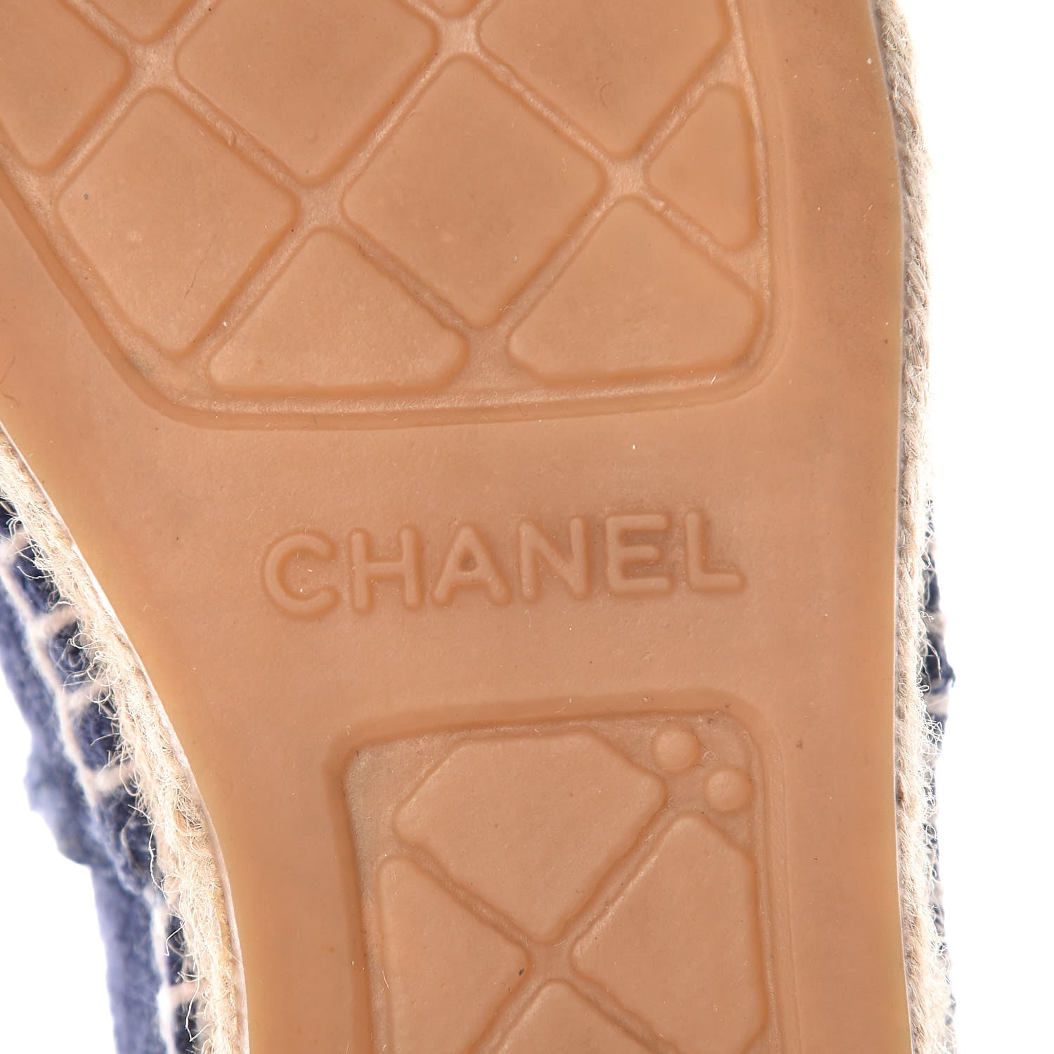Chanel Denim Toile CC Espadrilles 36 Navy Black 6 of 9
