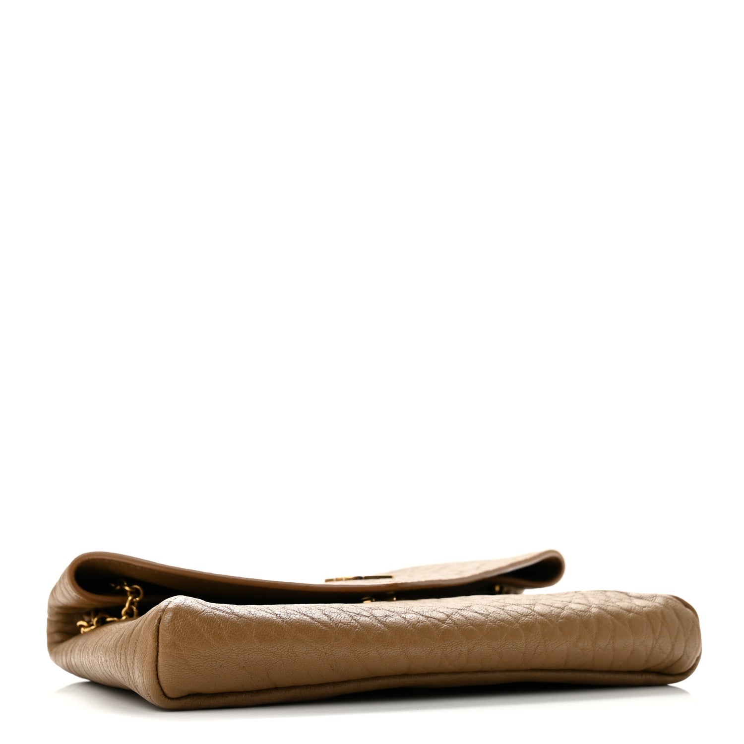 Saint Laurent Supple Lambskin Small Cassandre Chain Pouch Dark Cork 3 of 10